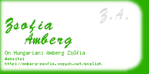 zsofia amberg business card